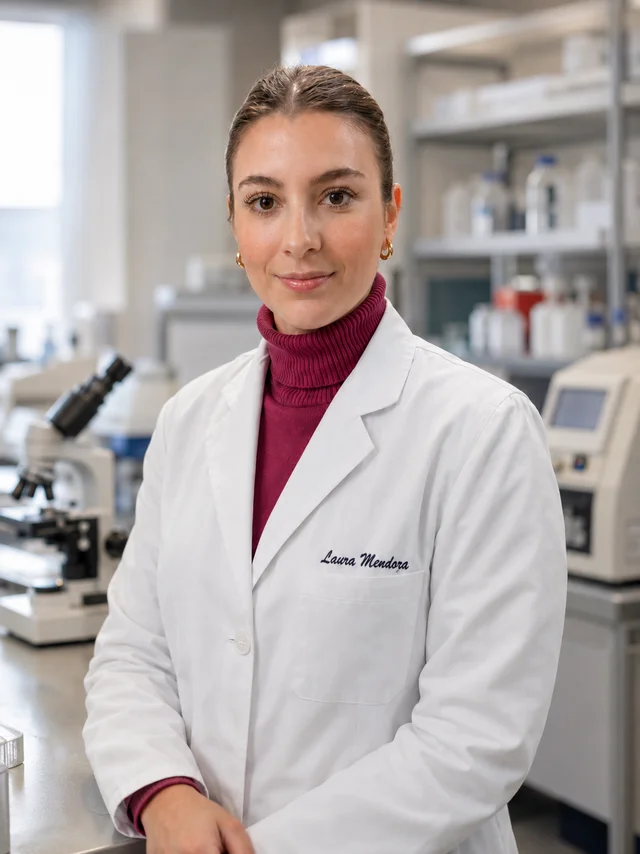 Foto de la Prof.ª Laura Mendoza, profesora y especialista en análisis clínicos