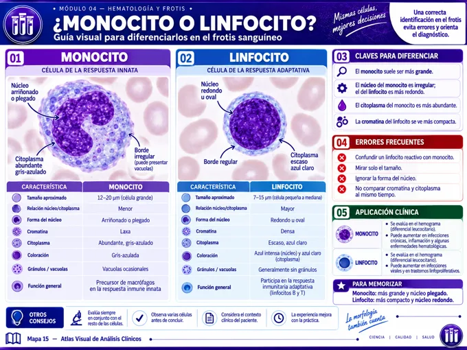 Mapa visual: ¿Monocito o Linfocito?